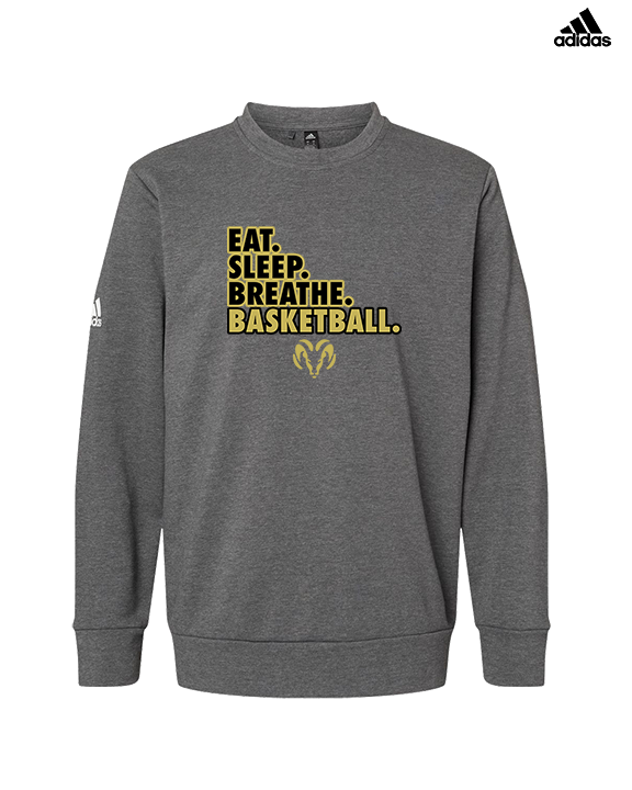 Holt Jr Rams Basketball Eat Sleep - Mens Adidas Crewneck