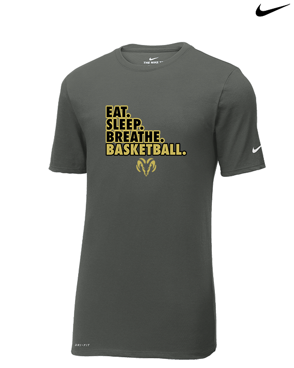 Holt Jr Rams Basketball Eat Sleep - Mens Nike Cotton Poly Tee