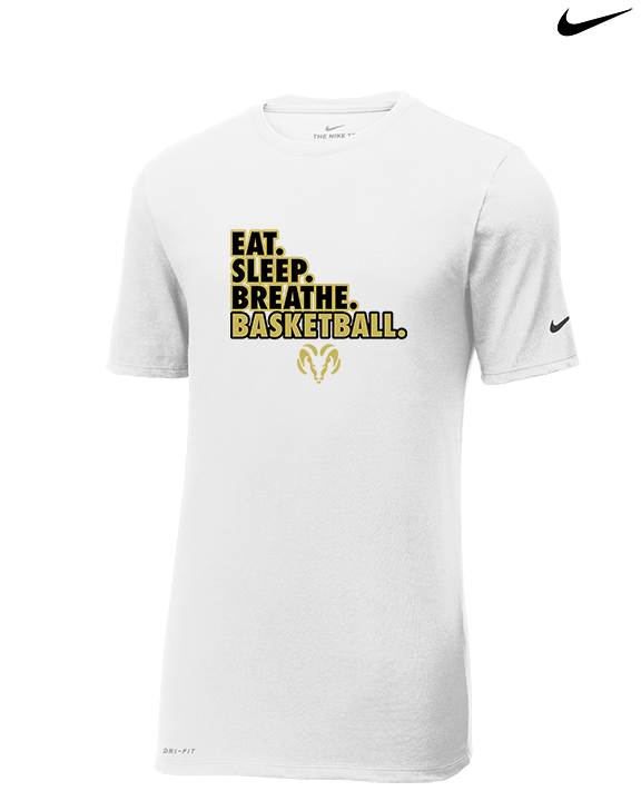 Holt Jr Rams Basketball Eat Sleep - Mens Nike Cotton Poly Tee