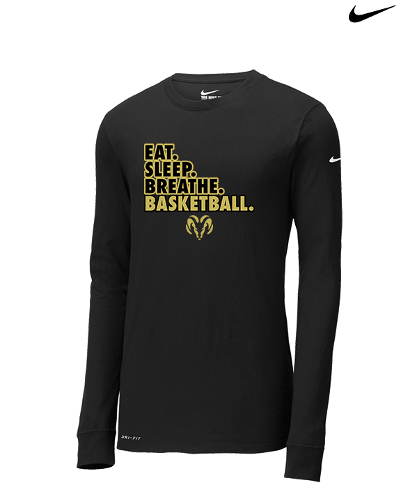 Holt Jr Rams Basketball Eat Sleep - Mens Nike Longsleeve