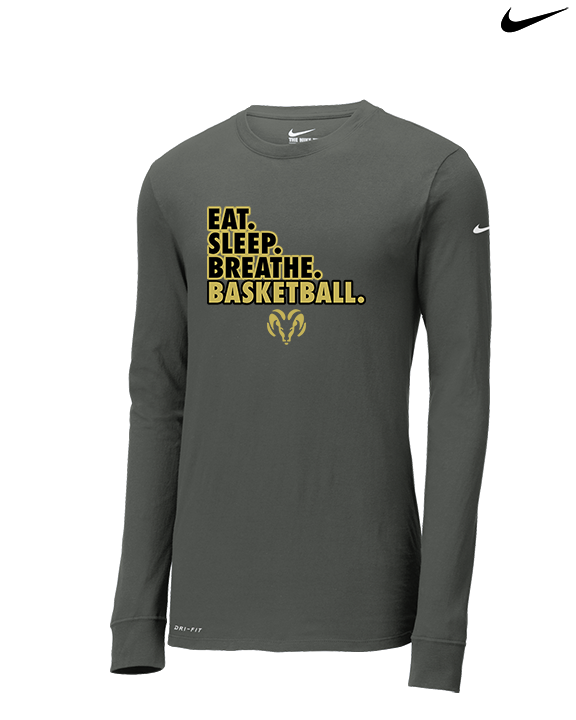 Holt Jr Rams Basketball Eat Sleep - Mens Nike Longsleeve