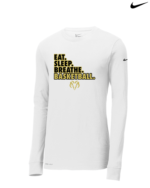 Holt Jr Rams Basketball Eat Sleep - Mens Nike Longsleeve