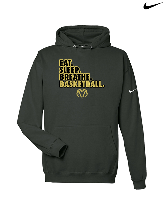 Holt Jr Rams Basketball Eat Sleep - Nike Club Fleece Hoodie