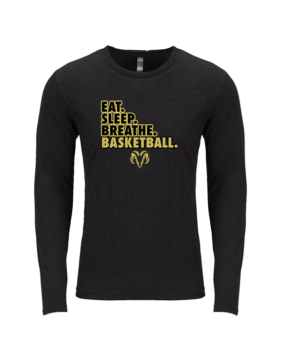 Holt Jr Rams Basketball Eat Sleep - Tri-Blend Long Sleeve