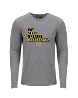 Holt Jr Rams Basketball Eat Sleep - Tri-Blend Long Sleeve