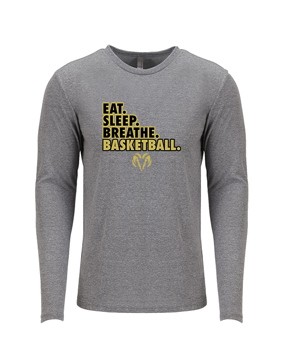 Holt Jr Rams Basketball Eat Sleep - Tri-Blend Long Sleeve