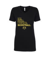 Holt Jr Rams Basketball Eat Sleep - Womens Vneck