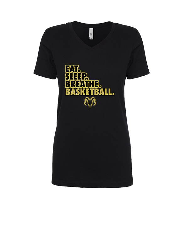 Holt Jr Rams Basketball Eat Sleep - Womens Vneck