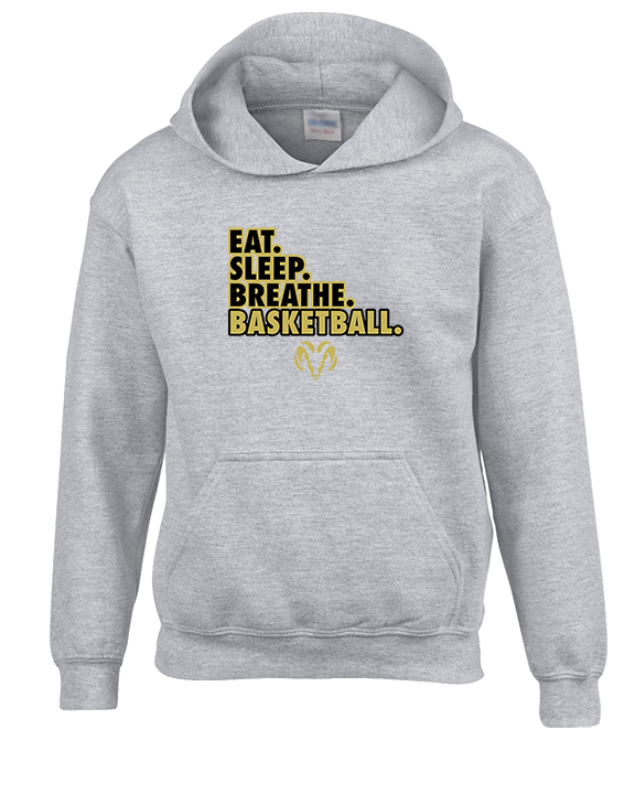 Holt Jr Rams Basketball Eat Sleep - Youth Hoodie