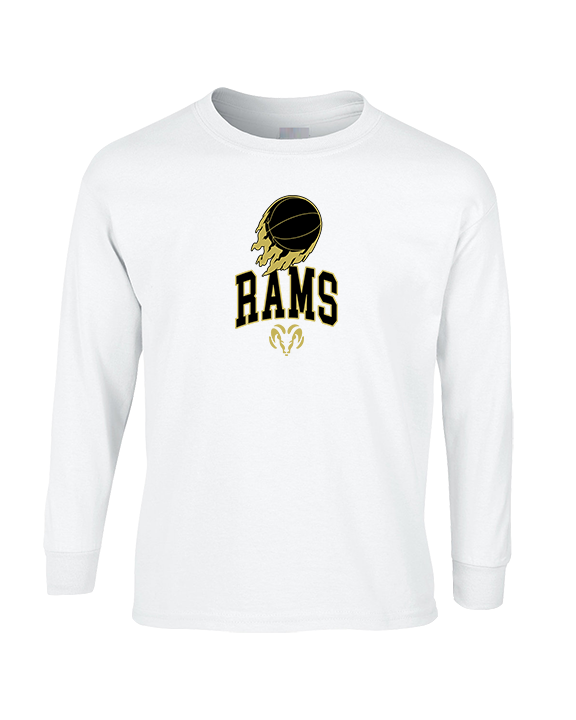 Holt Jr Rams Basketball On Fire - Cotton Longsleeve