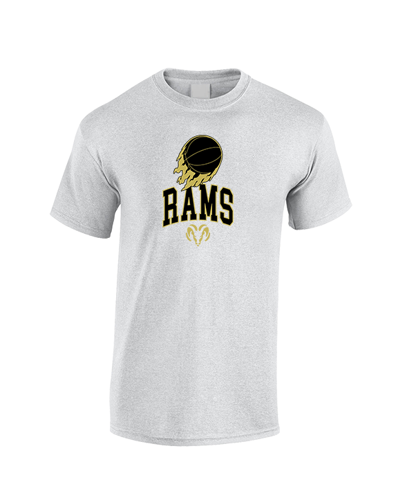 Holt Jr Rams Basketball On Fire - Cotton T-Shirt