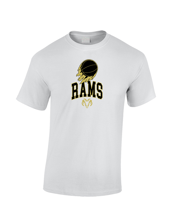 Holt Jr Rams Basketball On Fire - Cotton T-Shirt