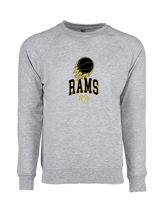 Holt Jr Rams Basketball On Fire - Crewneck Sweatshirt
