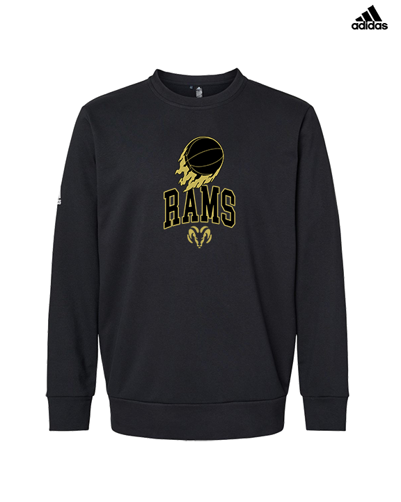 Holt Jr Rams Basketball On Fire - Mens Adidas Crewneck