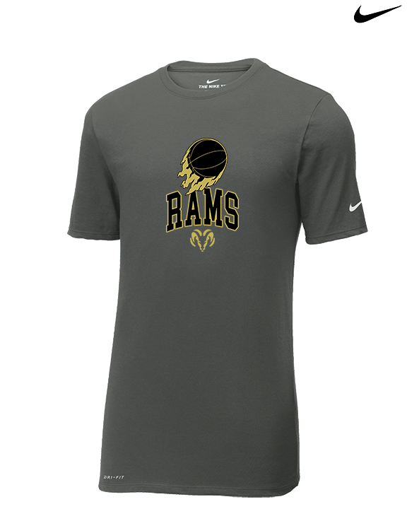 Holt Jr Rams Basketball On Fire - Mens Nike Cotton Poly Tee
