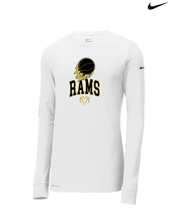Holt Jr Rams Basketball On Fire - Mens Nike Longsleeve