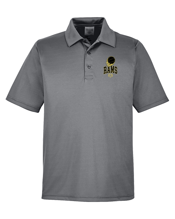Holt Jr Rams Basketball On Fire - Mens Polo