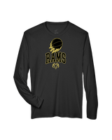 Holt Jr Rams Basketball On Fire - Performance Longsleeve