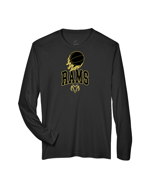 Holt Jr Rams Basketball On Fire - Performance Longsleeve