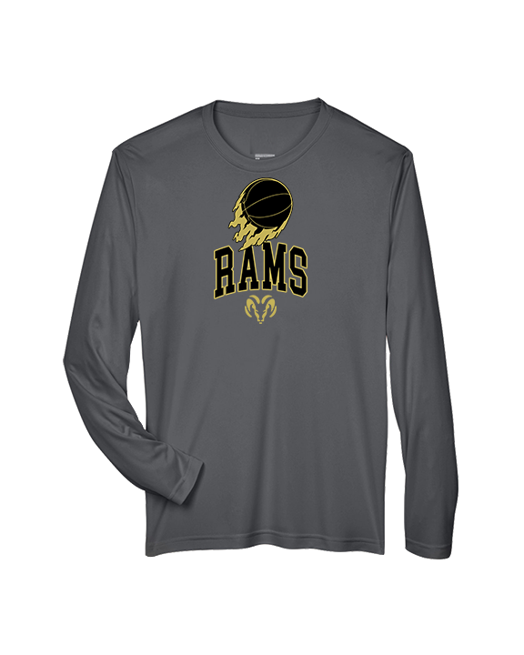 Holt Jr Rams Basketball On Fire - Performance Longsleeve