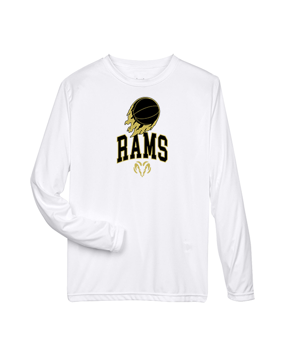 Holt Jr Rams Basketball On Fire - Performance Longsleeve