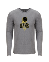 Holt Jr Rams Basketball On Fire - Tri-Blend Long Sleeve