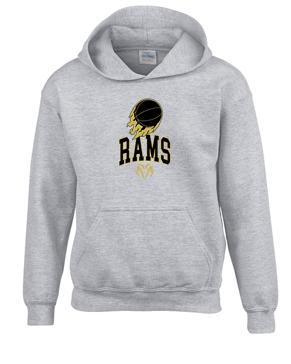 Holt Jr Rams Basketball On Fire - Unisex Hoodie