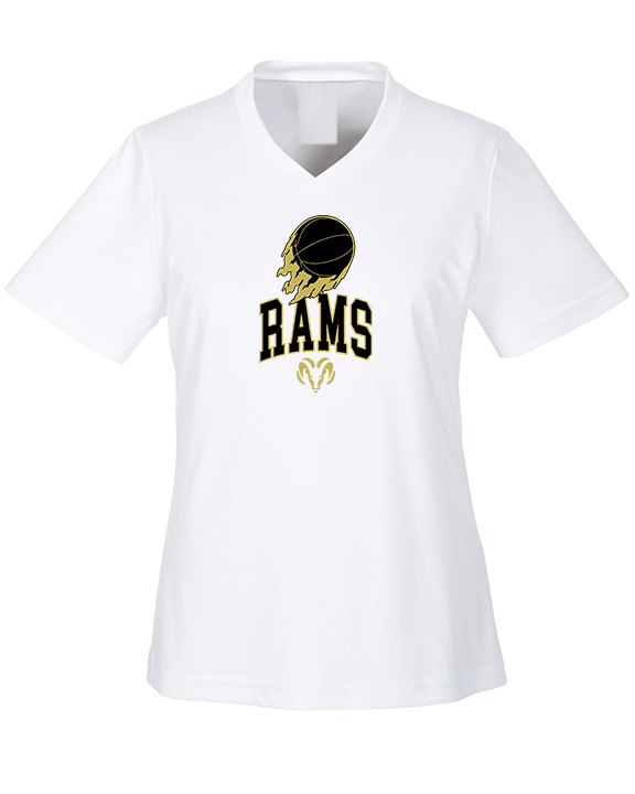 Holt Jr Rams Basketball On Fire - Womens Performance Shirt