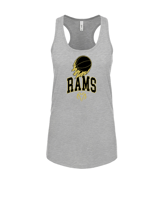 Holt Jr Rams Basketball On Fire - Womens Tank Top