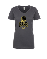 Holt Jr Rams Basketball On Fire - Womens Vneck