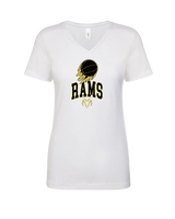 Holt Jr Rams Basketball On Fire - Womens Vneck