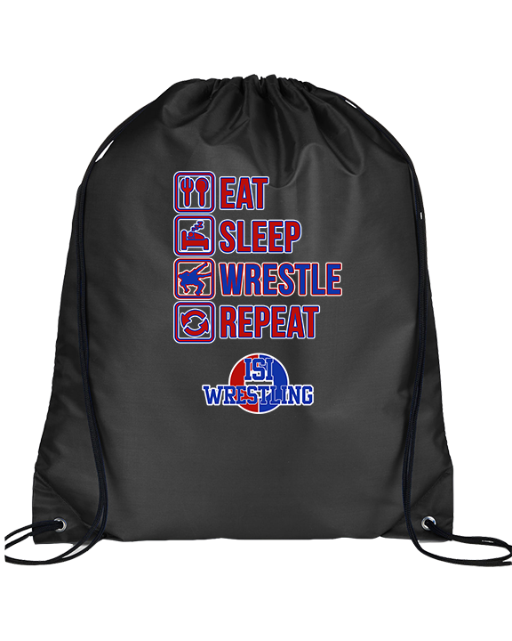 ISI Wrestling Eat Sleep Wrestle - Drawstring Bag
