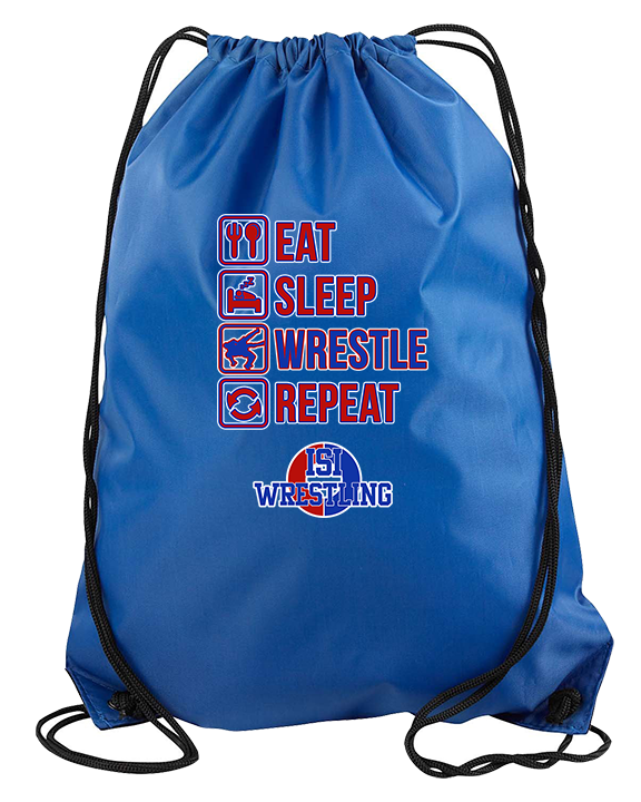 ISI Wrestling Eat Sleep Wrestle - Drawstring Bag