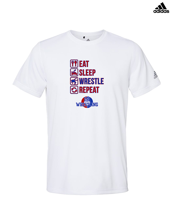 ISI Wrestling Eat Sleep Wrestle - Mens Adidas Performance Shirt