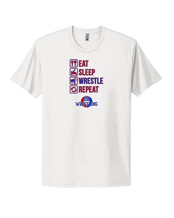 ISI Wrestling Eat Sleep Wrestle - Mens Select Cotton T-Shirt