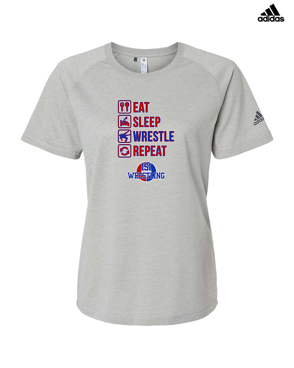 ISI Wrestling Eat Sleep Wrestle - Womens Adidas Performance Shirt