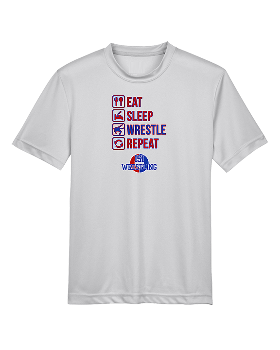 ISI Wrestling Eat Sleep Wrestle - Youth Performance Shirt
