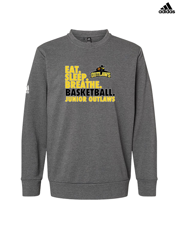 Idaho Junior Outlaws Basketball Eat Sleep Breathe - Mens Adidas Crewneck