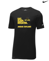 Idaho Junior Outlaws Basketball Eat Sleep Breathe - Mens Nike Cotton Poly Tee