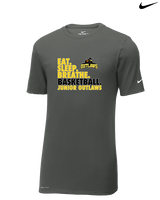 Idaho Junior Outlaws Basketball Eat Sleep Breathe - Mens Nike Cotton Poly Tee