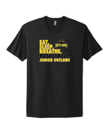 Idaho Junior Outlaws Basketball Eat Sleep Breathe - Mens Select Cotton T-Shirt