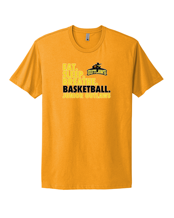 Idaho Junior Outlaws Basketball Eat Sleep Breathe - Mens Select Cotton T-Shirt