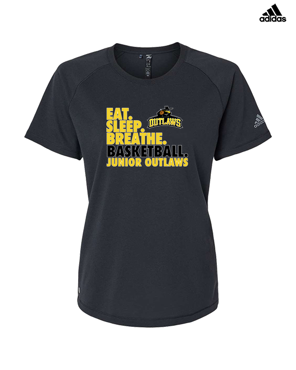 Idaho Junior Outlaws Basketball Eat Sleep Breathe - Womens Adidas Performance Shirt