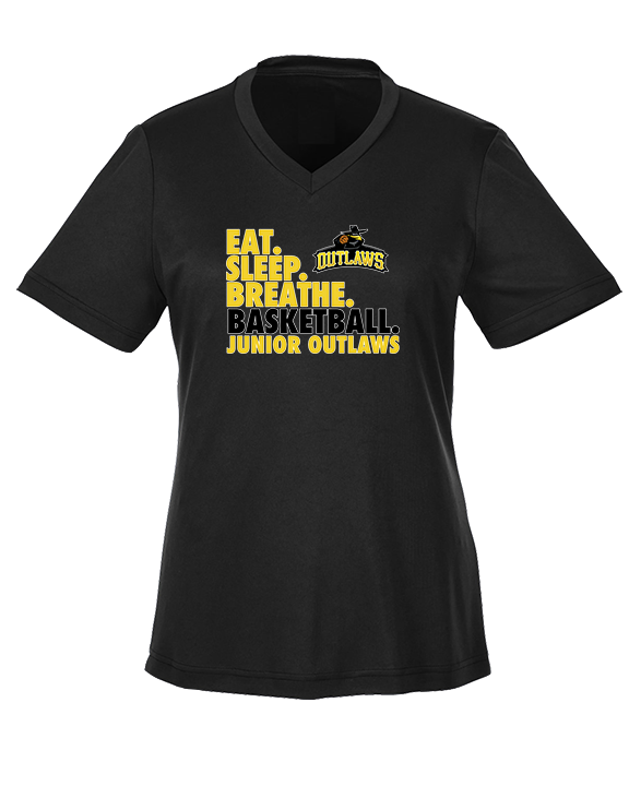 Idaho Junior Outlaws Basketball Eat Sleep Breathe - Womens Performance Shirt