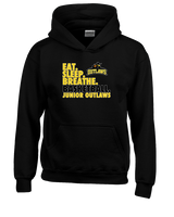 Idaho Junior Outlaws Basketball Eat Sleep Breathe - Youth Hoodie