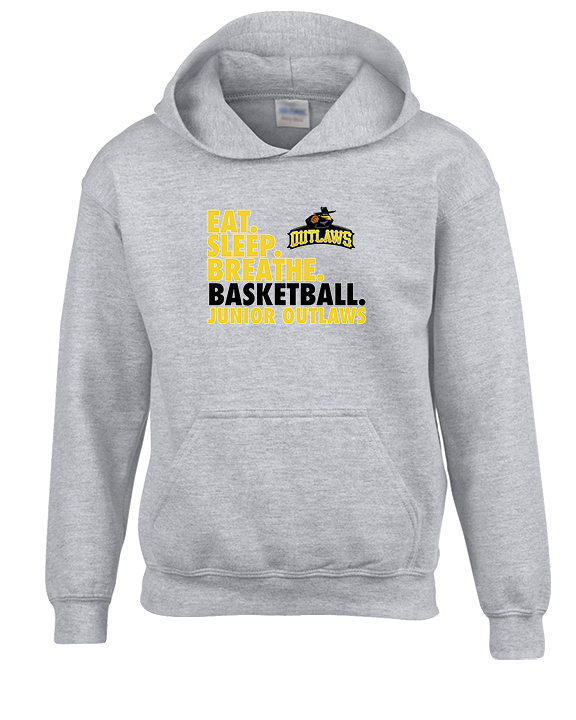 Idaho Junior Outlaws Basketball Eat Sleep Breathe - Youth Hoodie