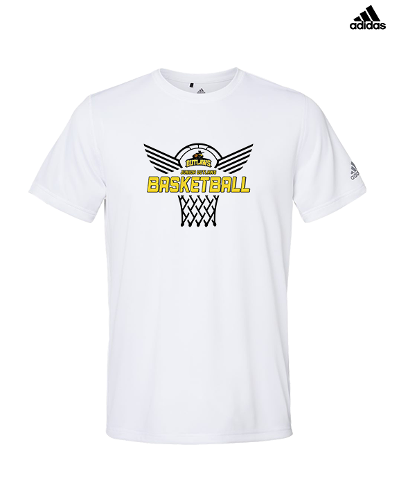Idaho Junior Outlaws Basketball Nothing But Net - Mens Adidas Performance Shirt