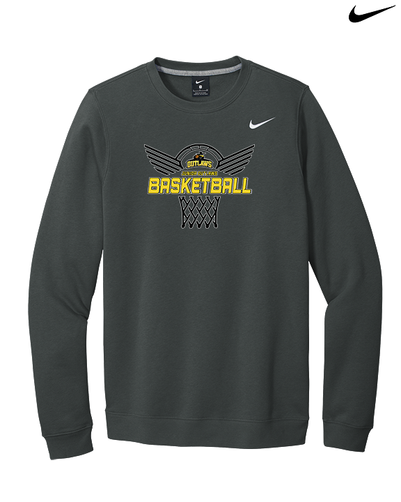 Idaho Junior Outlaws Basketball Nothing But Net - Mens Nike Crewneck