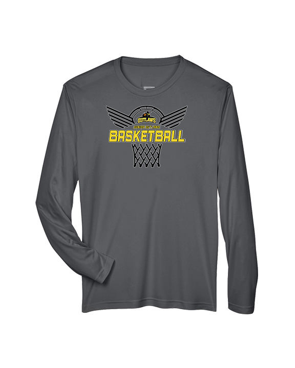 Idaho Junior Outlaws Basketball Nothing But Net - Performance Longsleeve
