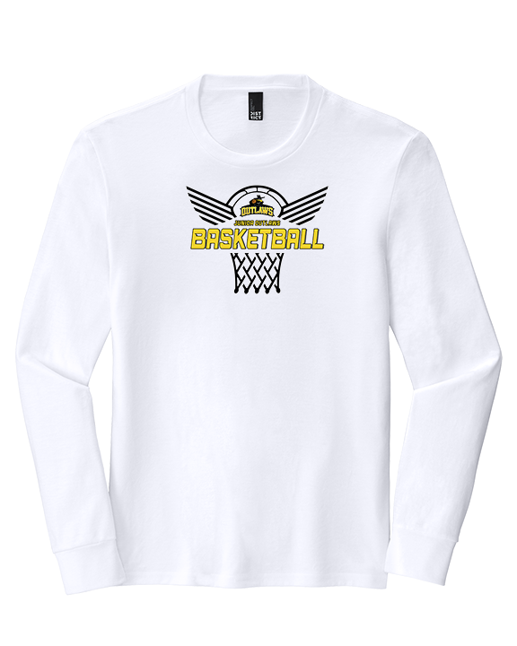 Idaho Junior Outlaws Basketball Nothing But Net - Tri-Blend Long Sleeve